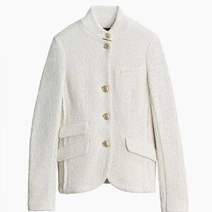 Rag & Bone Slade Blazer Cotton Tweed Classic Jacket Cream Gold Buttons Size 2